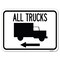 Signmission Trucks All Trucks With Truck Symbol & Left Arrow Rust Proof Parking, A-1824-22783 A-1824-22783 - alternate 1